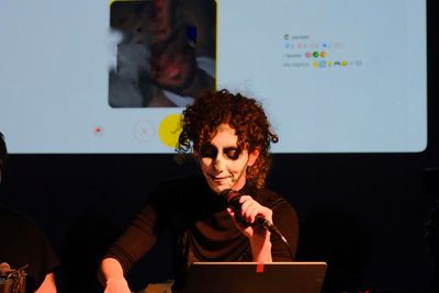 Still from performance, photo Stathis Doganis